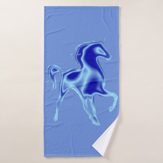 Blauw paard badhanddoeken badhanddoek (Badhanddoek)