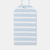 Blauw paard boho boog baby jongen douche dank u cadeaulabel (Achterkant)