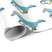 Blauw paard cadeaupapier (Rol Hoek)