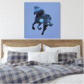 Blauw Paard Canvas (Insitu (Slaapkamer))