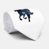 Blauw Paard Elegant Tie Stropdas (Opgerold)