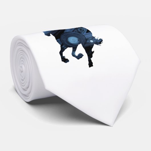 Blauw Paard Elegant Tie Stropdas (Opgerold)