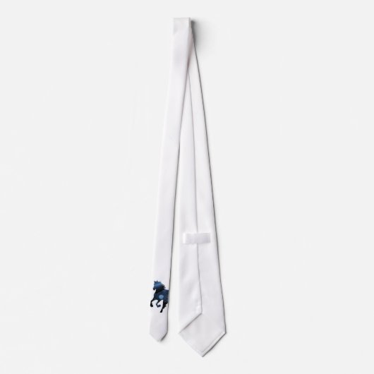 Blauw Paard Elegant Tie Stropdas (Achterkant)