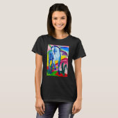 Blauw Paard Franz Marc Expressionisme Kubisme Mode T-shirt (Voorkant volledig)