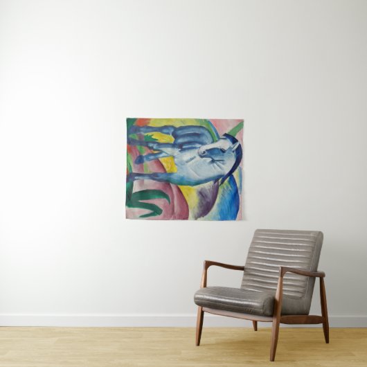 Blauw Paard Franz Marc Schilderij Wandkleed (In Situ (horizontaal))