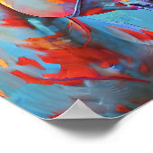 Blauw paard poster (Hoek)