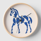 Blauw Paard Schilderen Moderne Equestrian Home Dec (Voorkant)
