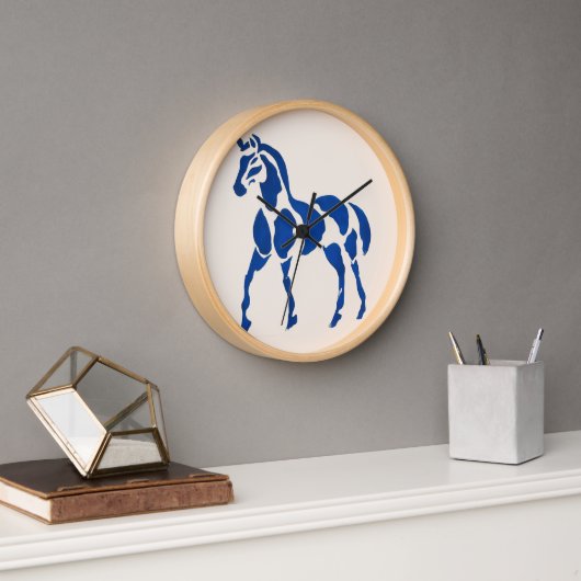 Blauw Paard Schilderen Moderne Equestrian Home Dec (Kantoor)
