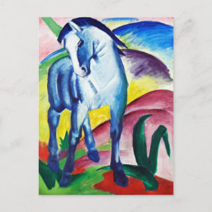 Blauw paard schilderij van Franz Marc Briefkaart