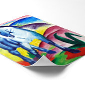 Blauw paard schilderij van Franz Marc Poster (Hoek)