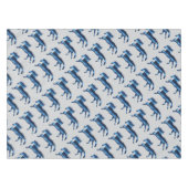 Blauw Paard Tafelkleed (Voorkant (Horizontaal))