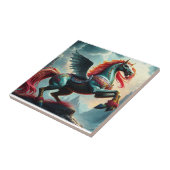BLAUW PAARD TEGELTJE (Zijkant)