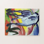 Blauw paard van Franz Marc Legpuzzel (Horizontaal)