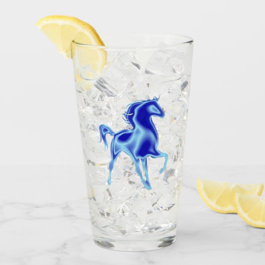 Blauw Paardenglas Glas (Voorkant ijs)