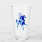 Blauw Paardenglas Glas (Voorkant)