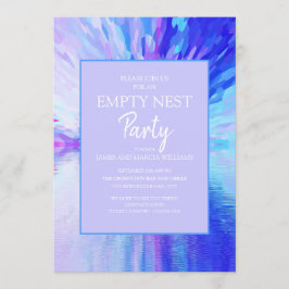 Blauw Paars Abstract Leeg Nest Feest Kaart