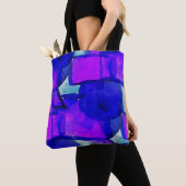 'Blauw & Paars abstract Tote Bag (Dichtbij)