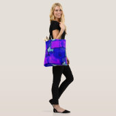 'Blauw & Paars abstract Tote Bag (Op model)