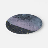 Blauw-paars, abstractie papieren bordje (Gekanteld)