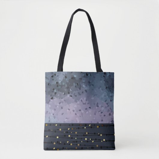 Blauw-paars, abstractie tote bag (Voorkant)