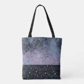 Blauw-paars, abstractie tote bag (Achterkant)