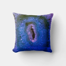 Blauw/Paars Agate Crystal Kussen