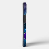 Blauw Paars Agate Marble Abstracte Name Monogram Case-Mate iPhone Case (Achterkant / Rechts)