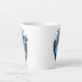 Blauw & Paars Anatomisch Hart Latte Mok (Voorkant)
