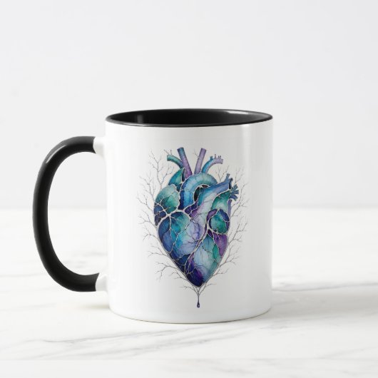 Blauw & Paars Anatomisch Hart Mok (Links)