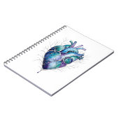 Blauw & Paars Anatomisch Hart Notitieboek (Linkerzijde)