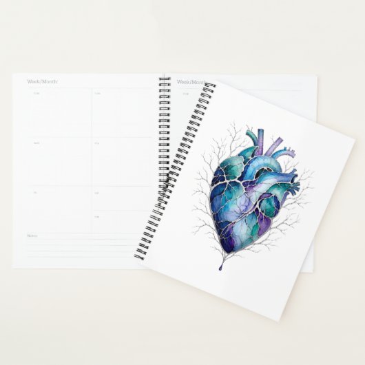 Blauw & Paars Anatomisch Hart Planner (Display)