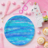 Blauw, Paars, Aqua marine Papieren Bordje (Feest)