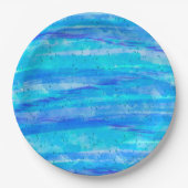 Blauw, Paars, Aqua marine Papieren Bordje (Voorkant)