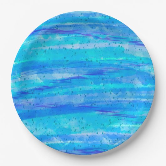 Blauw, Paars, Aqua marine Papieren Bordje (Voorkant)