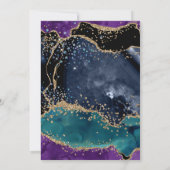 Blauw Paars Blauwgroen goudbruin bruistocht Kaart (Achterkant)