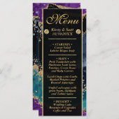 Blauw Paars Blauwgroen goudbruin bruistocht Menu (Voorkant / Achterkant)
