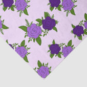Blauw & Paars Bloemen met violet patroon Tissuepapier (Detail)