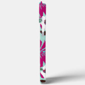 Blauw & Paars Bloemmotief Case-Mate iPhone Case (Achterkant / Links)