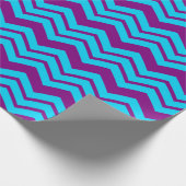 Blauw Paars Chevron Zigzag Ontwerp  Cadeaupapier (Hoek)