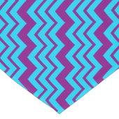 Blauw Paars Chevron Zigzag Ontwerp Korte Tafelloper (Hoek)