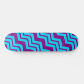 Blauw Paars Chevron Zigzag Ontwerp Persoonlijk Skateboard (Horizontaal)