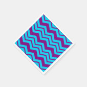 Blauw Paars Chevron Zigzag Ontwerp Servet (Hoek)
