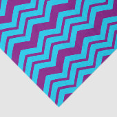 Blauw Paars Chevron Zigzag Ontwerp  Tissuepapier (Detail)
