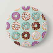  Blauw, Paars, chocolade en gebakken broodjes bakk Ronde Button 7,6 Cm (Voorkant)