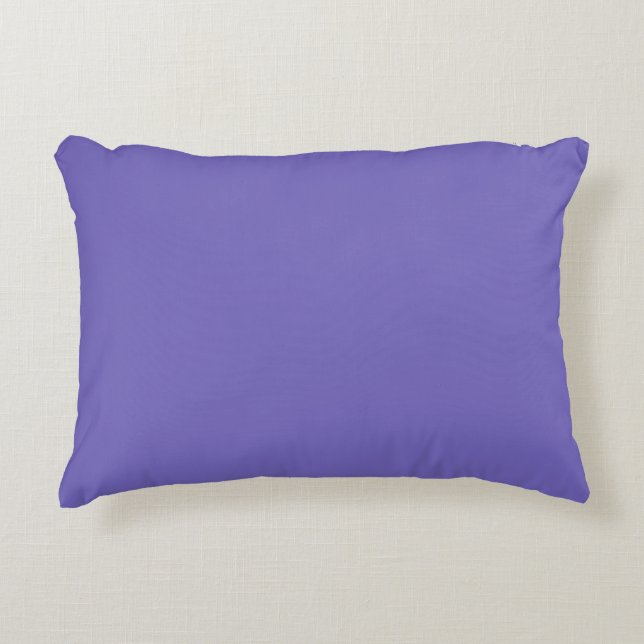 Blauw-paars (Crayola)(effen kleur) Accent Kussen (Voorkant)