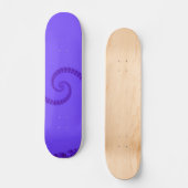 Blauw Paars dubbelspiraal skateboard (Voorkant)