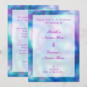 Blauw, Paars en Blauwgroen huwelijk. Kaart (Voorkant / Achterkant)