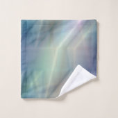 blauw paars en groen abstract bad handdoek (Wasdoekje)