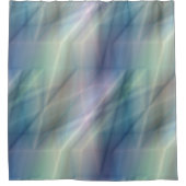 blauw paars en groen abstract douchegordijn (Voorkant)