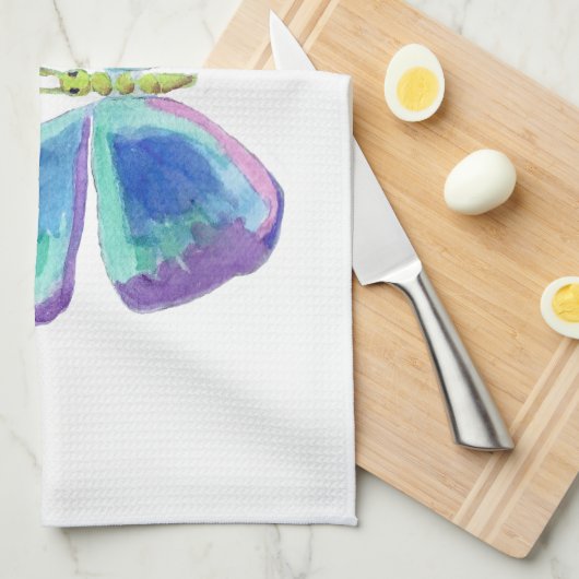 Blauw, Paars en magenta Butterfly Kitchen Towelen Theedoek (Quarter Fold)